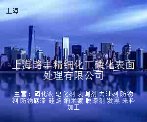 上海路丰精细化工磷化表面处理有限公司