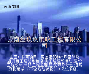 云南叁玖玖市政工程有限公司