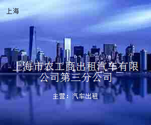 上海市农工商出租汽车有限公司第三分公司