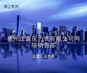杭州江南压力表有限公司网络销售部