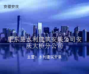 肥东县水利建筑安装公司安庆大桥分公司