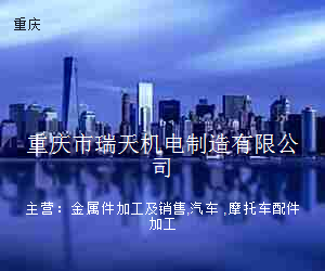 重庆市瑞天机电制造有限公司