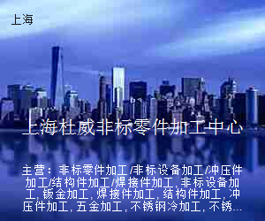 上海杜威非标零件加工中心