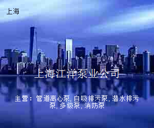 上海江洋泵业公司