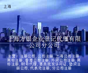 上海方银企业登记代理有限公司分公司