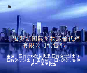 上海罗新国际货物运输代理有限公司销售部