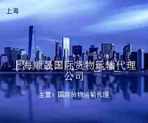 上海顺晟国际货物运输代理公司