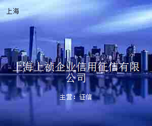 上海上祯企业信用征信有限公司